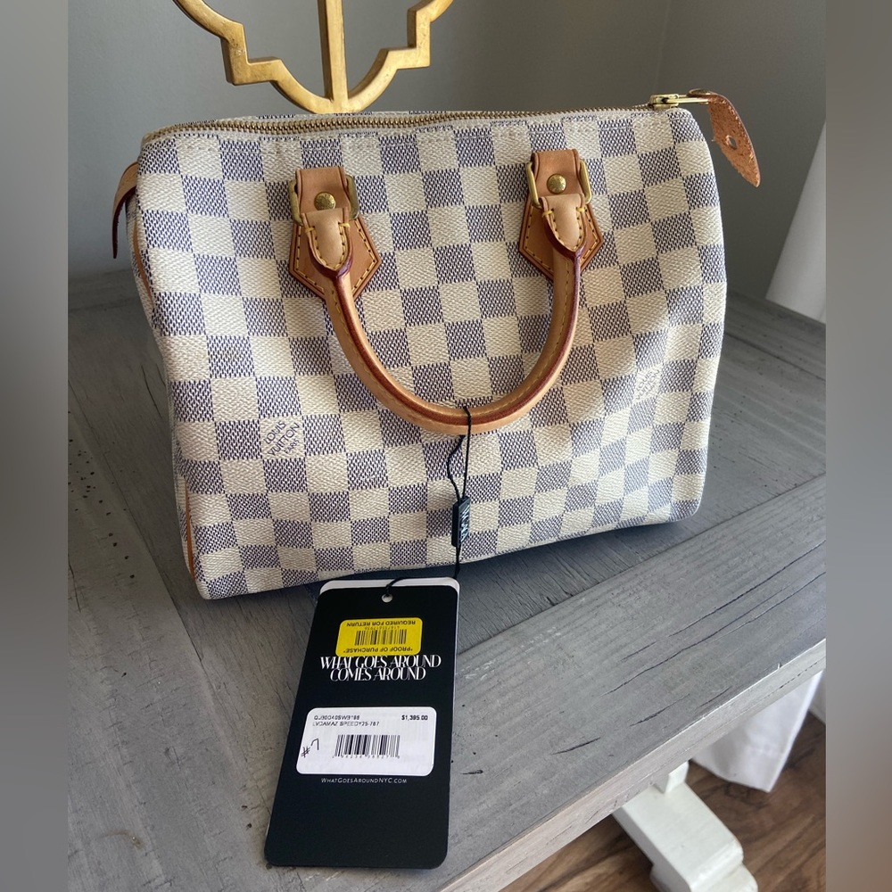 Authentic Louis Vuitton Speedy 25 Damietta Azur Bag